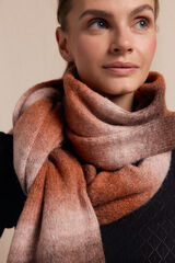 Slowlove Bufanda gruesa rayas Estampado beige