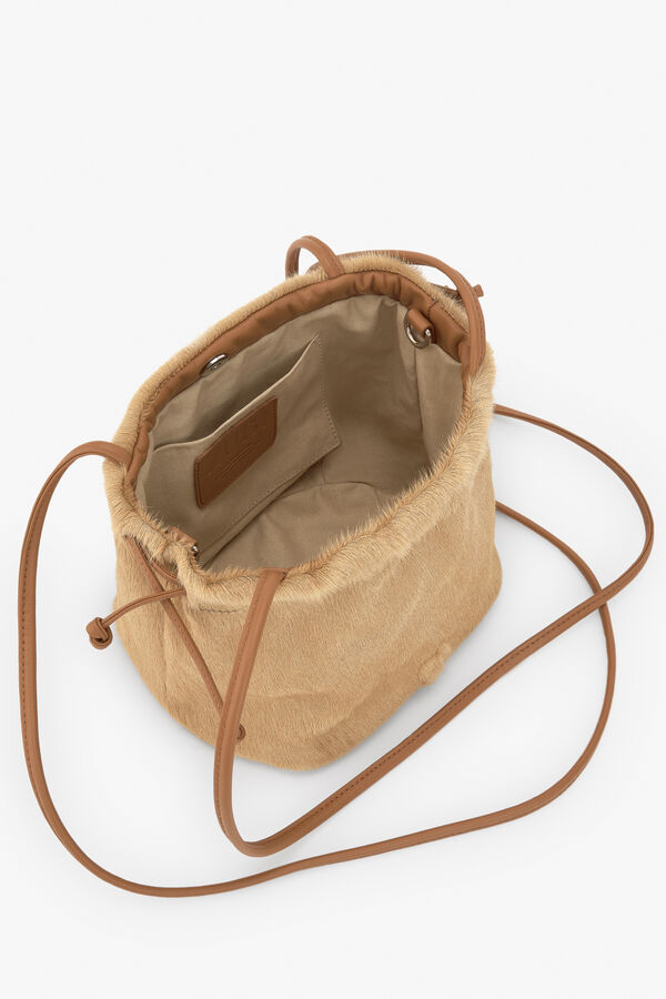 Zubi Bolso Bombonera pelo Beige
