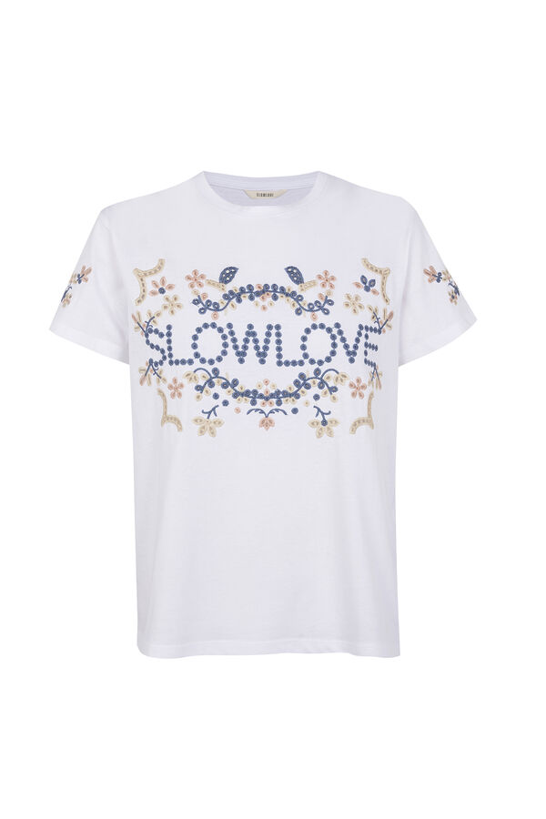 Slowlove Camiseta bordado Multicolor
