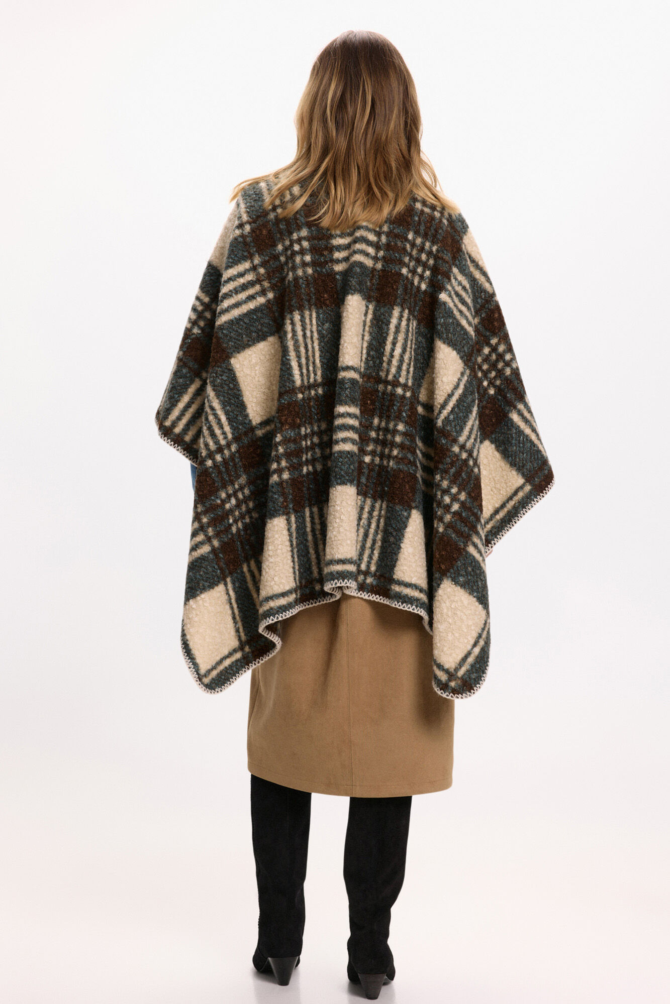 Vila Capa poncho de cuadros