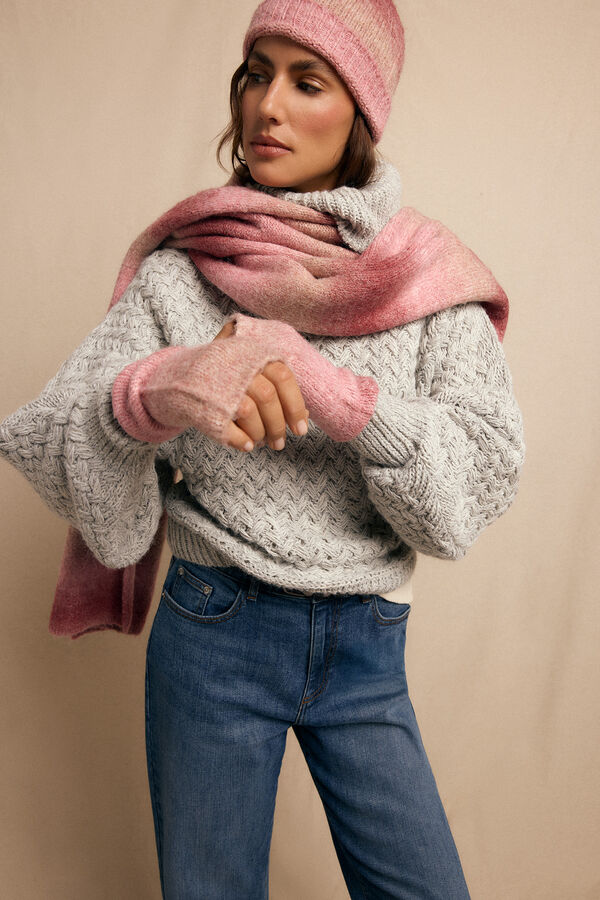 Slowlove Mitones rayas Rosa