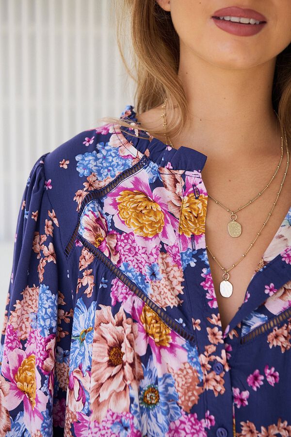 Jaase Blusa fluida Azul marino