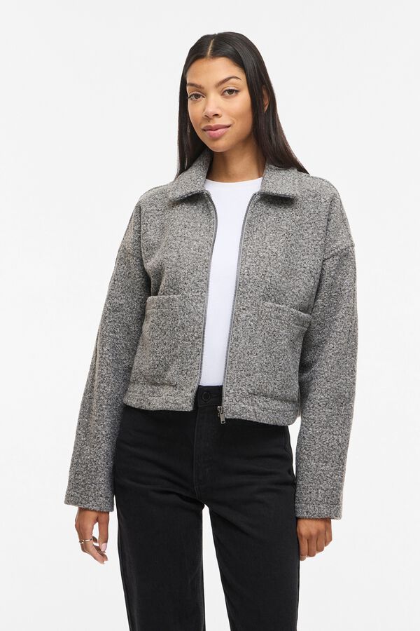 Vila Chaqueta corta boucl&eacute; Gris