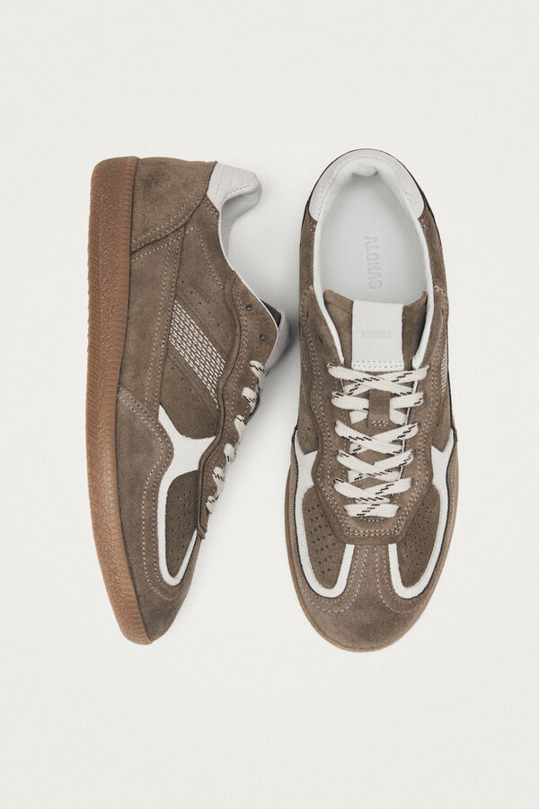 Alohas Zapatillas de cuero Tb.490 Rife Marr&oacute;n