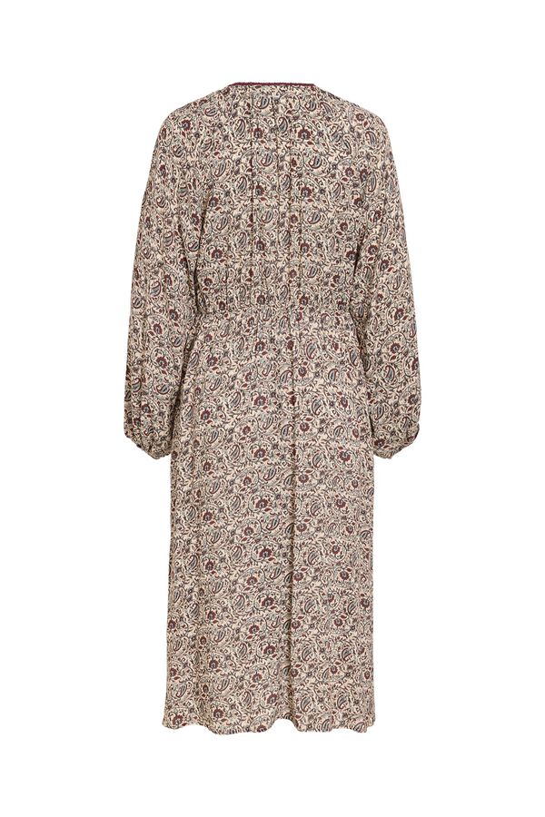 Vila Vestido midi estampado cachemir Estampado beige