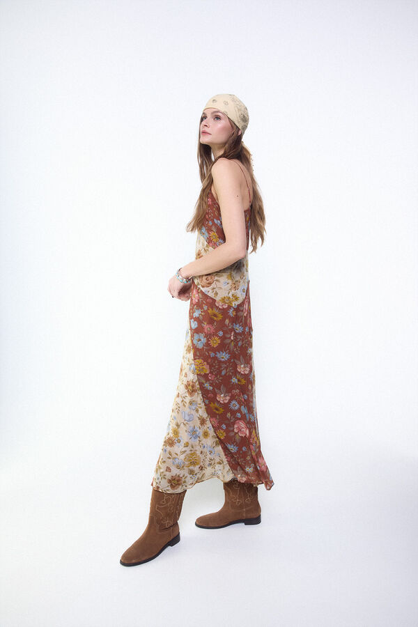 Slowlove Vestido estampado combinado Multicolor