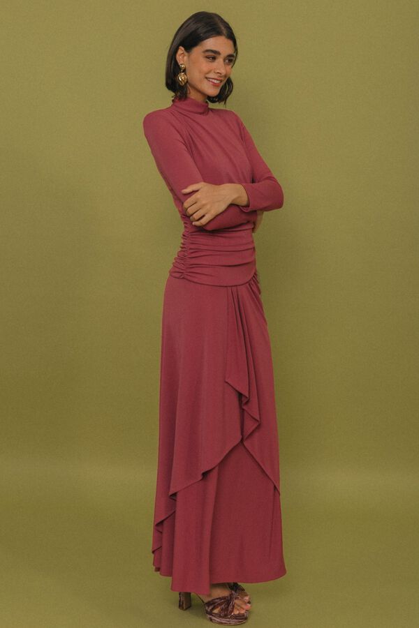 Cherubina Vestido midi Raven Rosa