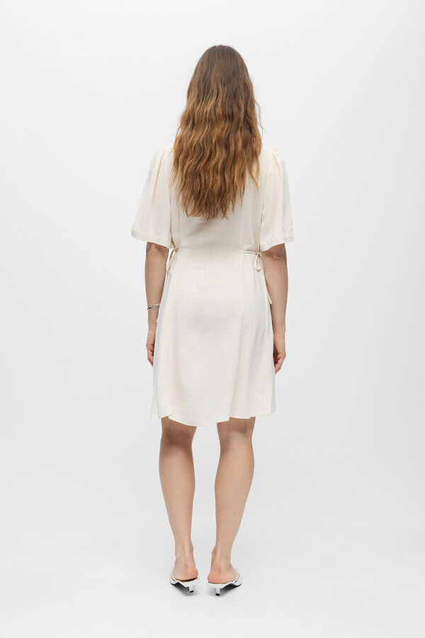 Object Vestido corto lino Beige
