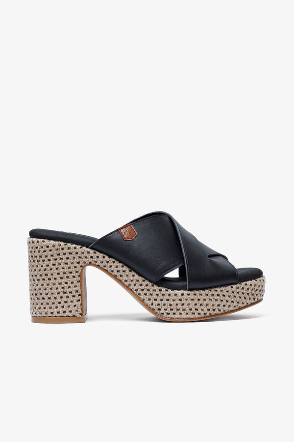 Popa Sandalia cu&ntilde;a tac&oacute;n se&ntilde;ora Melibea Piel Negro