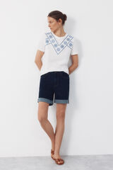 Cortefiel Shorts Vaqueros Azul