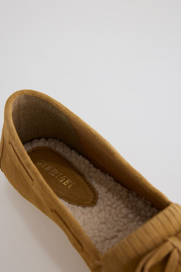 Slowlove Mocasín flecos serraje Marrón