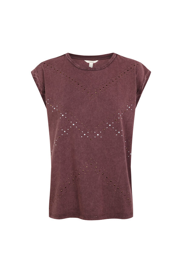 Slowlove Camiseta tachas Granate