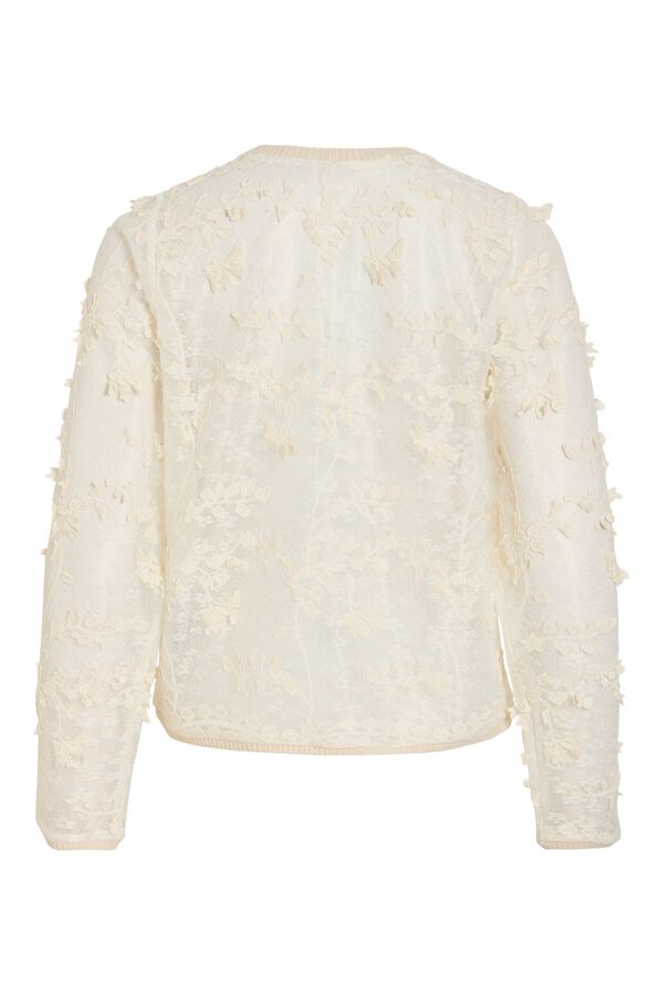 Vila C&aacute;rdigan de encaje floral Beige