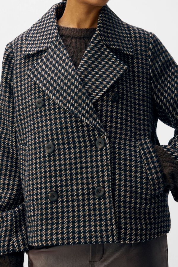 Object Abrigo tweed cuadros Multicolor