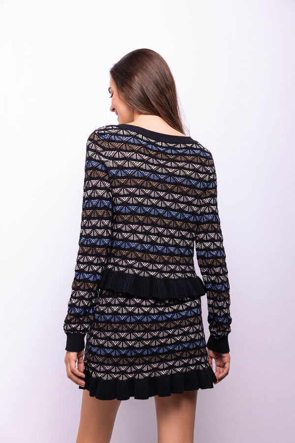 Object C&aacute;rdigan punto volante Negro