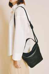 Zubi Bolso cubo M piel Negro