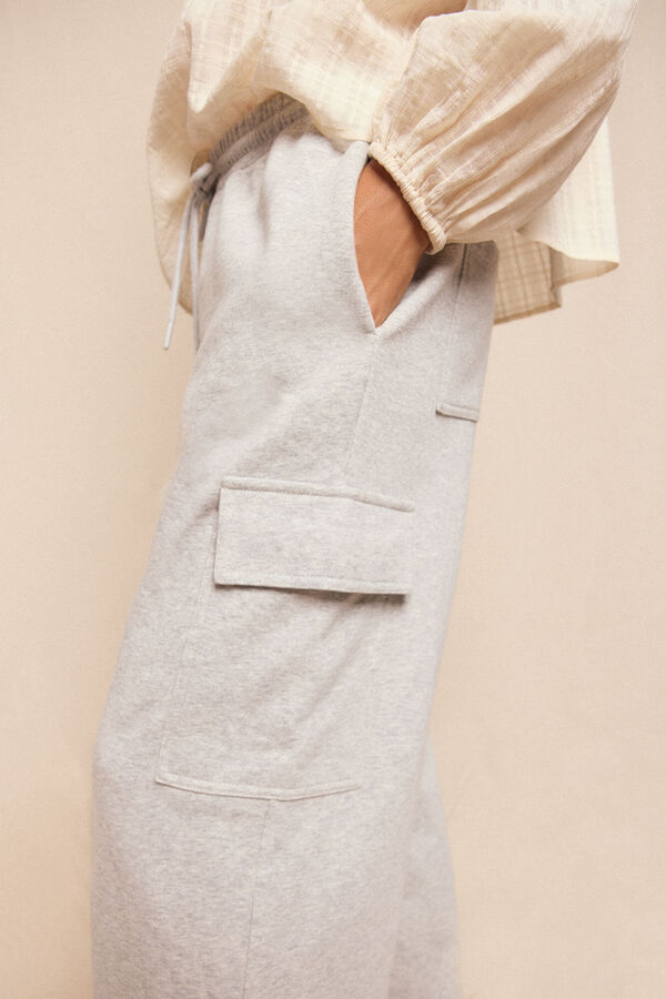 Slowlove Pantalón de chandal cargo Gris