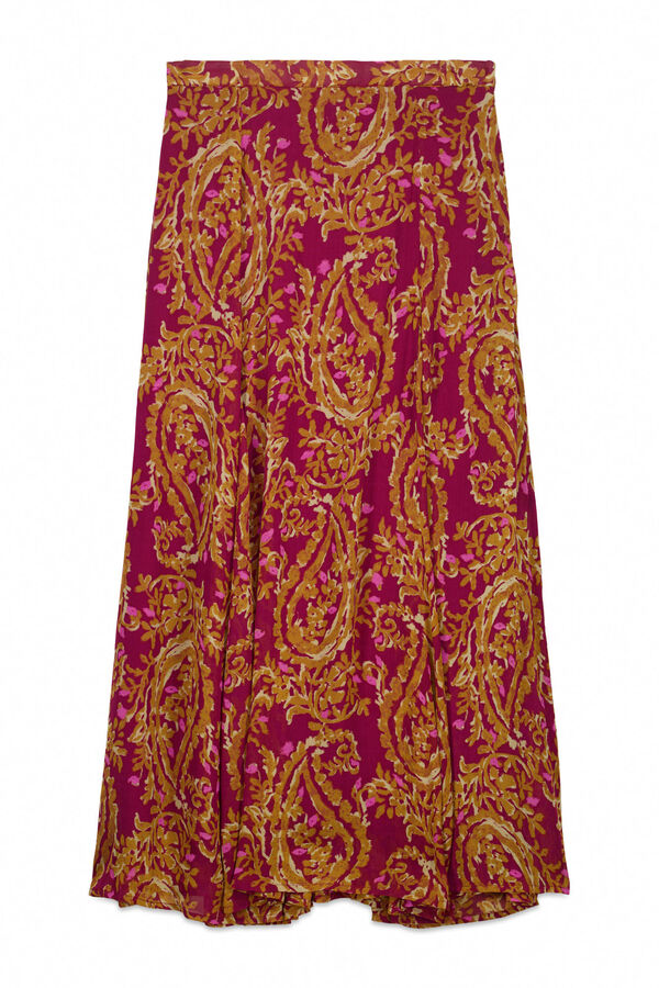 Slowlove Falda capa midi estampada Estampado rojo