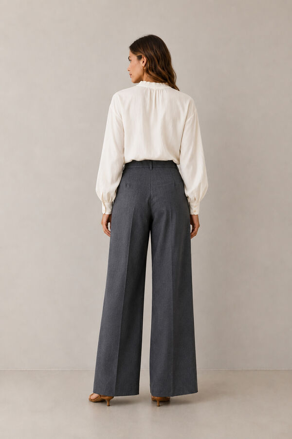 Vila Pantal&oacute;n wide leg Gris oscuro