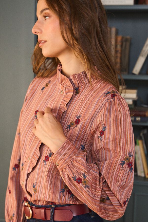 Pol&iacute;n Et Moi Camisa rayas Nayeli Rosa