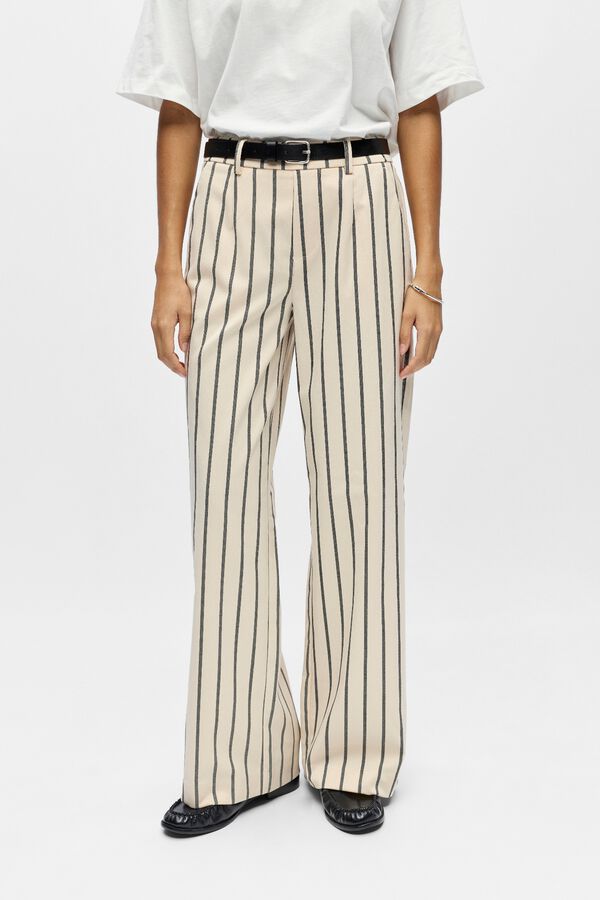 Object Pantal&oacute;n de corte ancho Beige