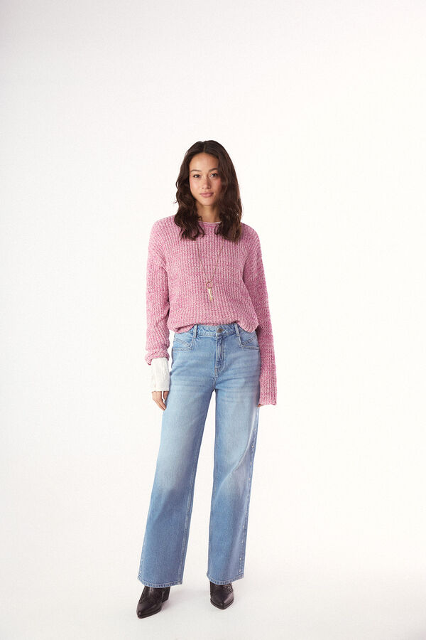 Slowlove Jersey punto perlado Rosa