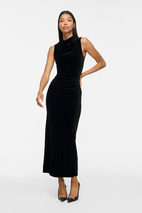 Vila Vestido largo de terciopelo Negro