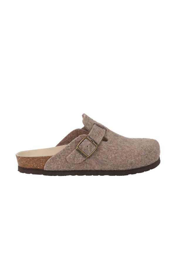 Genuins Zueco piel hebilla ajustable Arena