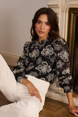 Pol&iacute;n Et Moi Blusa bordado Dunie Negro