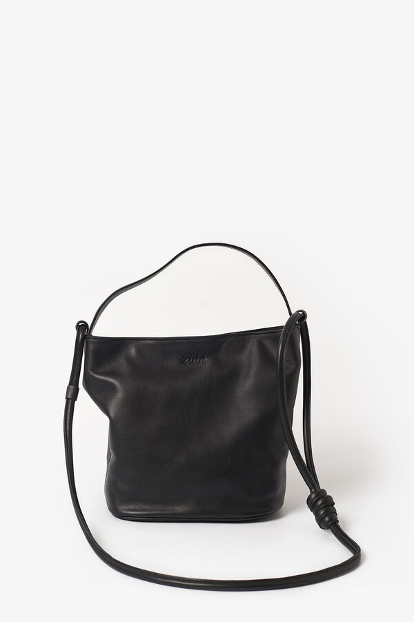 Zubi Bolso cubo M piel Negro