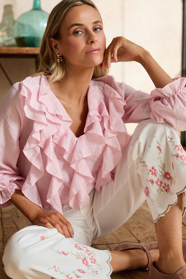 Pol&iacute;n Et Moi Camisa volantes Luisa Rosa