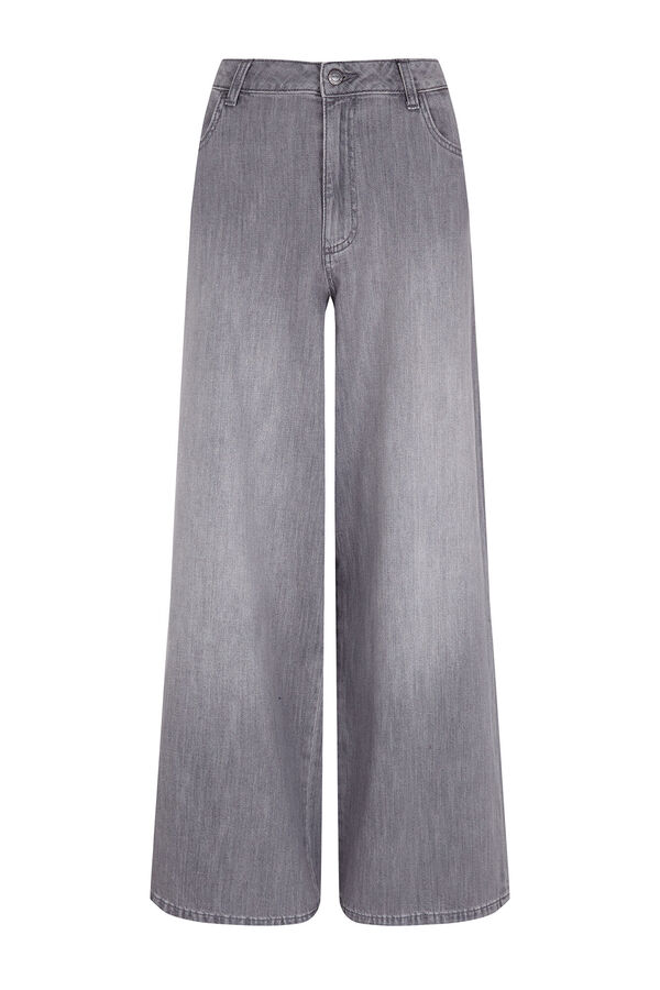 Cortefiel Jeans Wide Leg Gris oscuro
