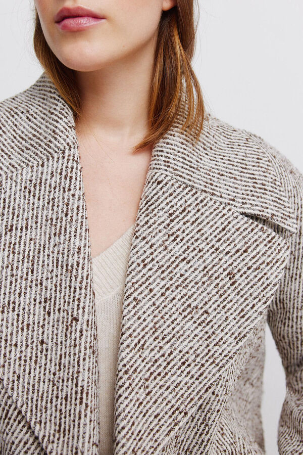 Vila Chaqueta corta solapa amplia Gris