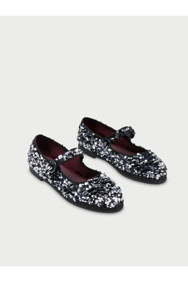 Flabelus Mary jane de lentejuelas Gris