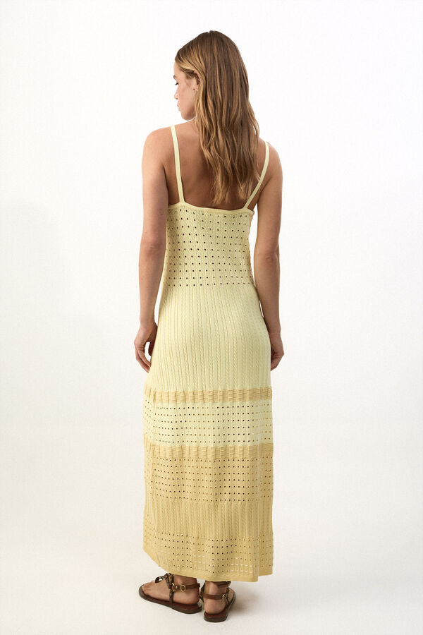Slowlove Vestido punto degradado Amarillo