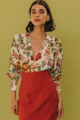 Cherubina Blusa Elowen Marfil