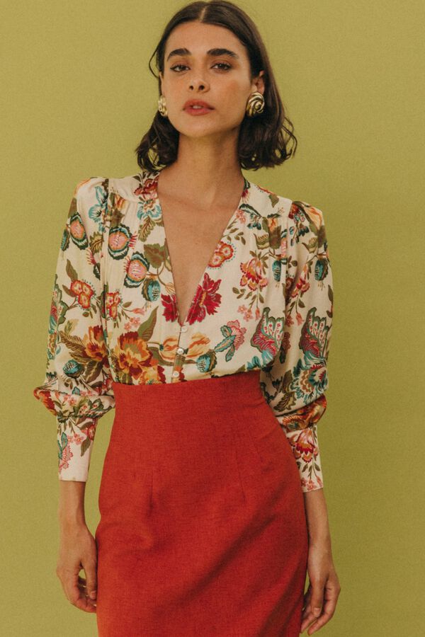 Cherubina Blusa Elowen Marfil