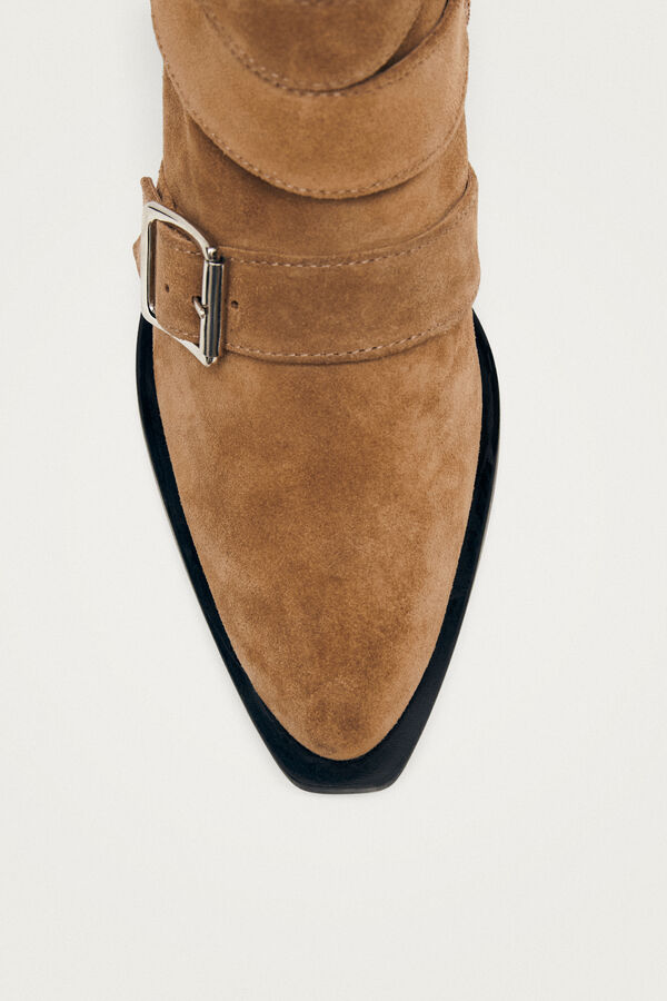 Alohas Botines de cuero Eras Suede Marr&oacute;n