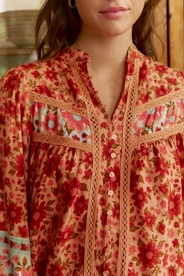 Jaase Blusa Bree estampado Lilliana Estampado naranja