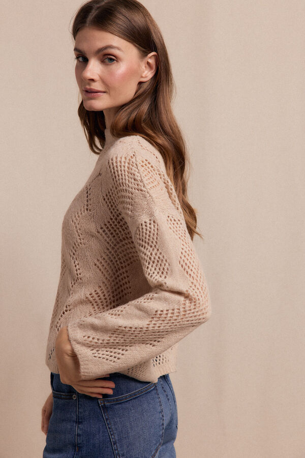 Slowlove Jersey calado perkins Beige