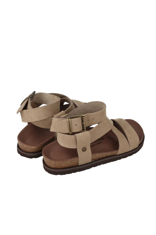 Genuins Sandalia de piel Camel