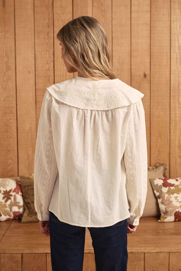 Pol&iacute;n Et Moi Camisa cuello Genoveva Beige