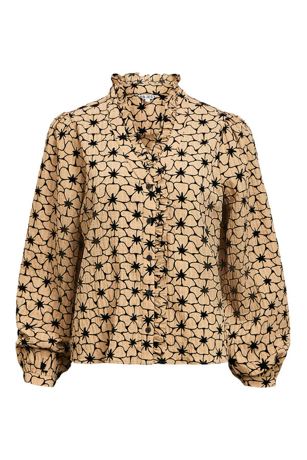Object Blusa tejido textura Marr&oacute;n