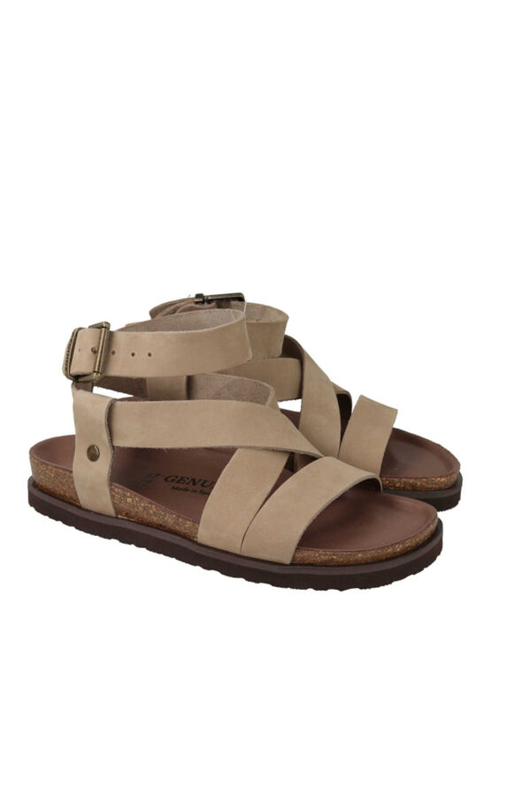 Genuins Sandalia de piel Camel