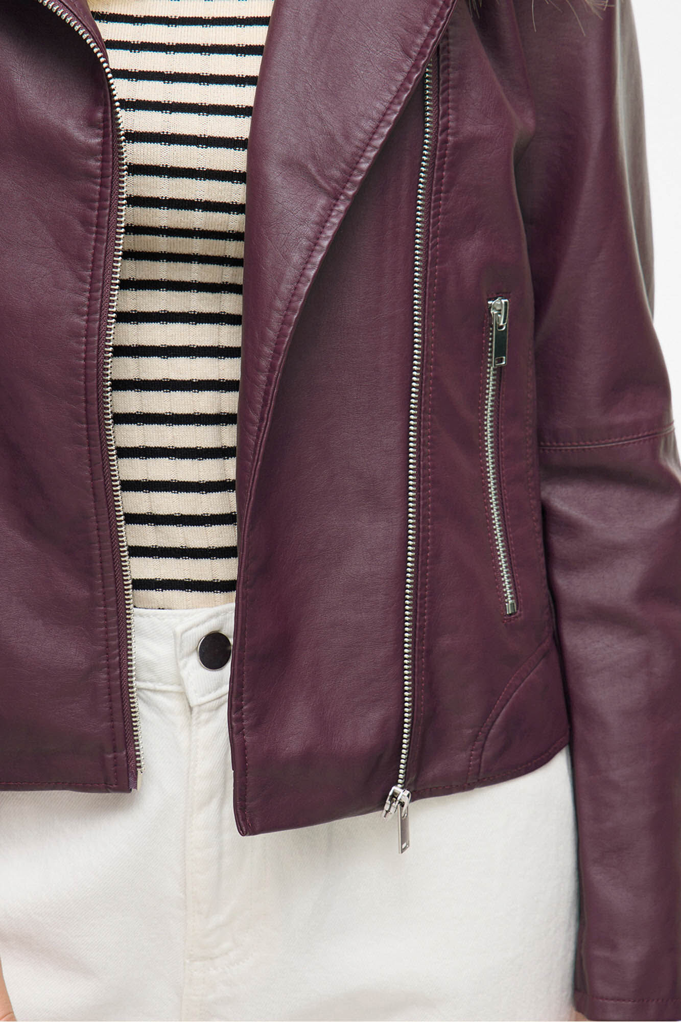 Vila Chaqueta biker polipiel