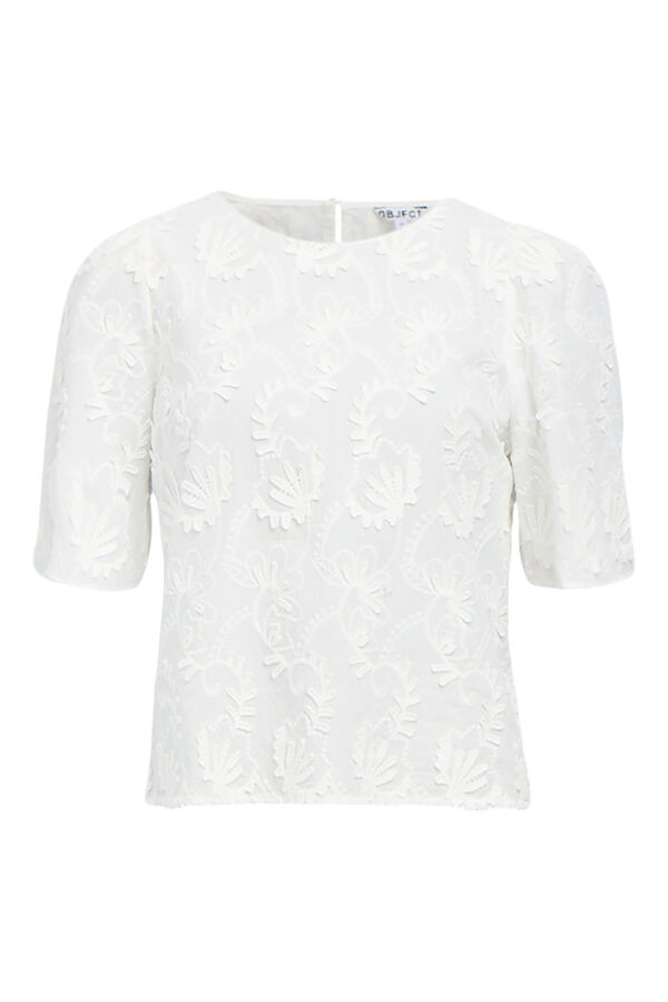 Object Blusa tejido bordado Blanco