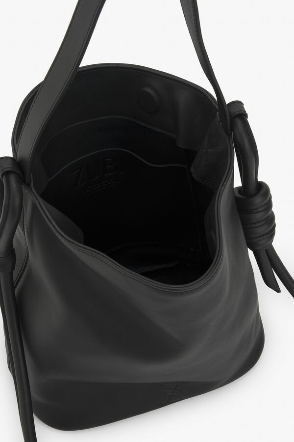 Zubi Bolso cubo M piel Negro