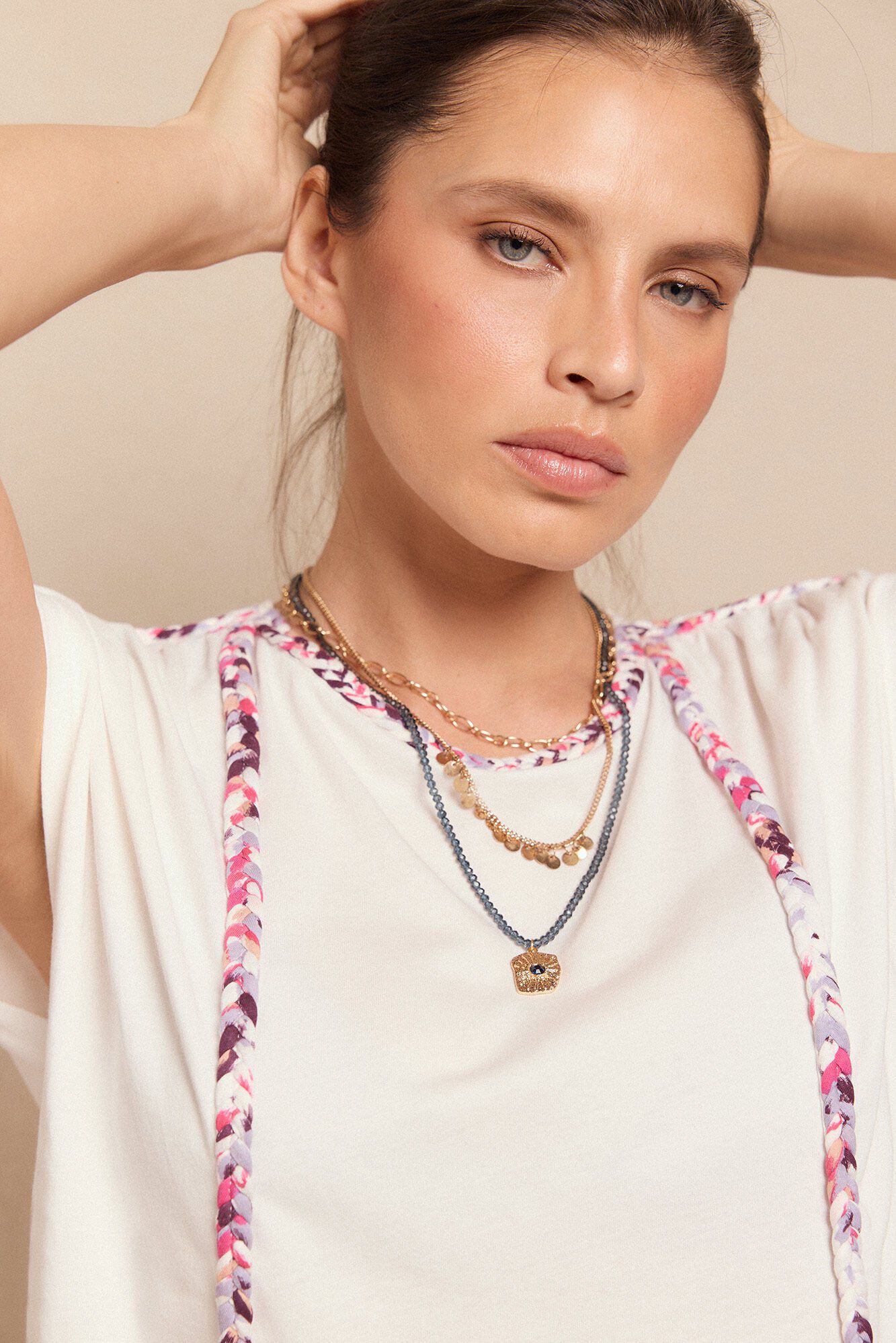 Slowlove Camiseta trenza fruncida