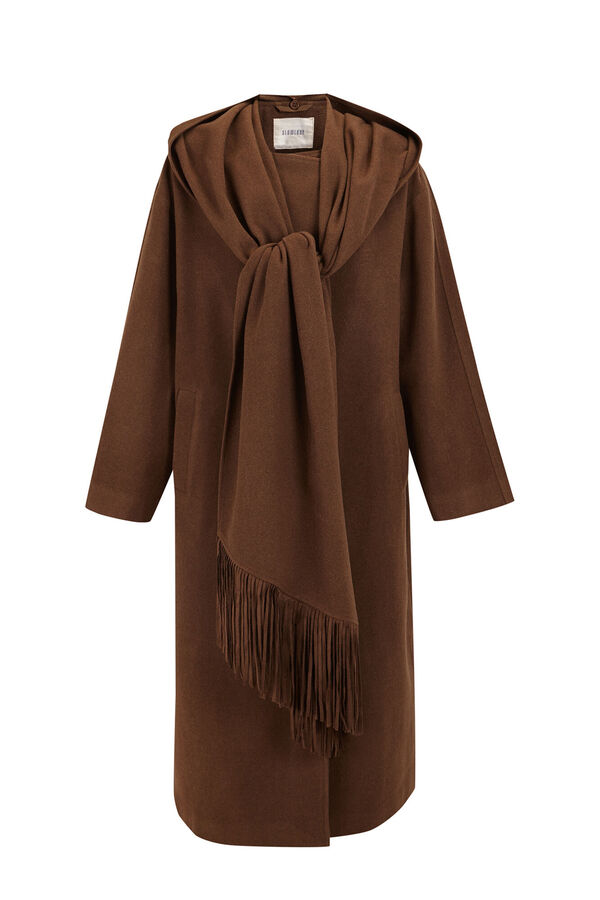 Slowlove Abrigo largo bufanda Kaki