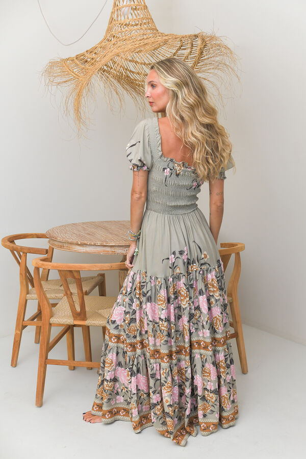 Jaase Vestido largo Claudette Kaki
